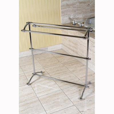 Kingston Brass Chrome Sturdy Heavy Large Pedestal freestanding Towel Rack CC2291