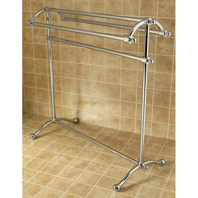 Kingston Brass Chrome Sturdy Heavy Large Pedestal freestanding Towel Rack CC2291