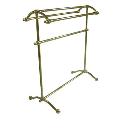 Kingston Polished Brass Sturdy Large Pedestal freestanding Towel Rack CC2292