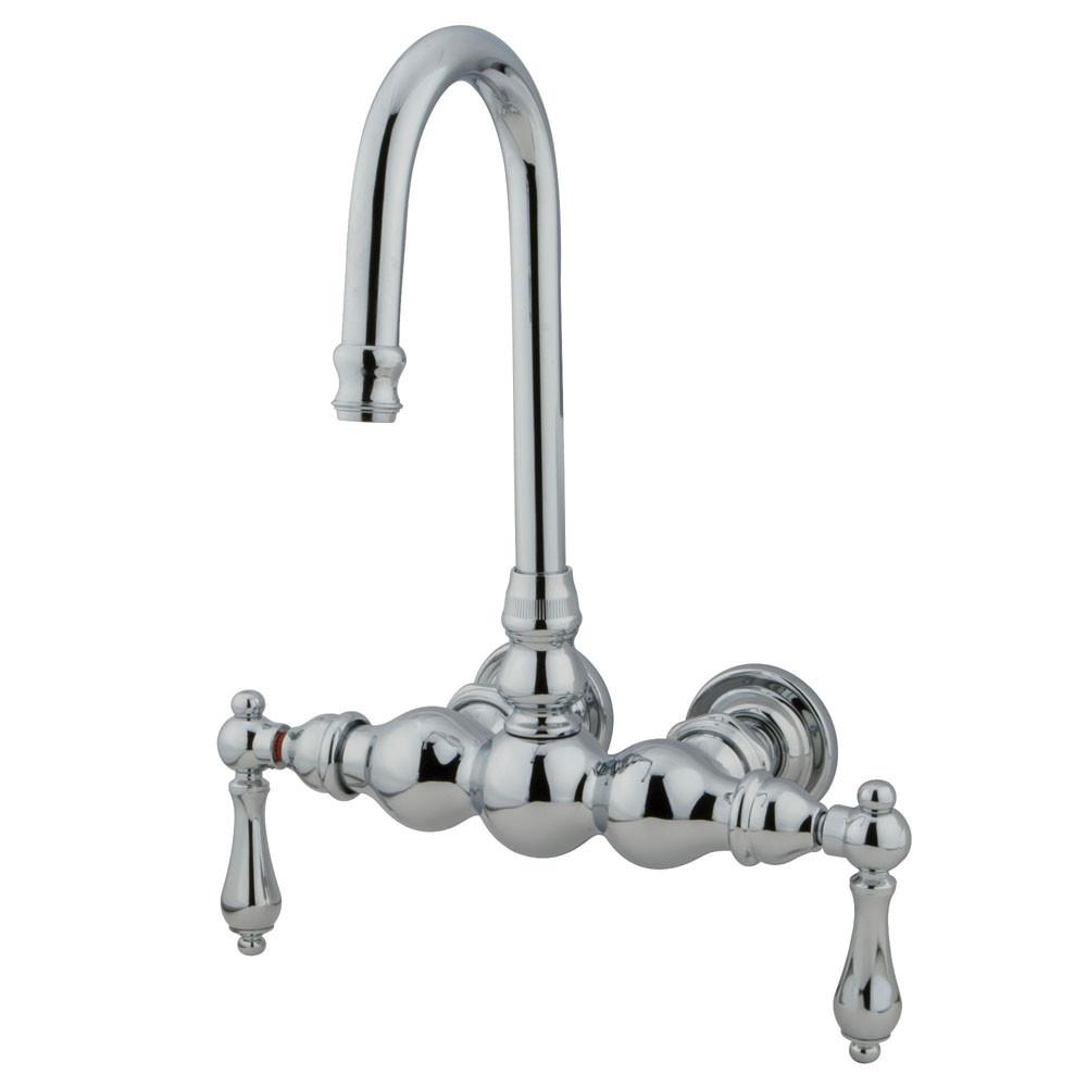 Kingston Brass Chrome Wall Mount Clawfoot Tub Faucet CC2T1