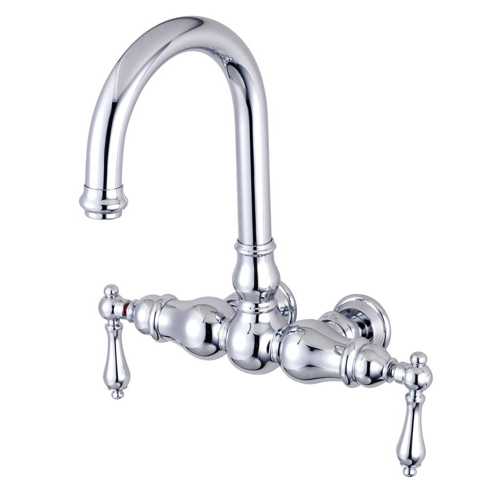 Kingston Brass Chrome Wall Mount Clawfoot Tub Faucet CC3002T1