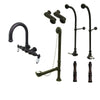 Freestanding Floor Mount Oil Rubbed Bronze Hot/Cold Porcelain Lever Handle Clawfoot Tub Filler Faucet Package 3003T5FSP