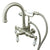 Kingston Satin Nickel Wall Mount Clawfoot Tub Faucet w hand shower CC3017T8