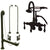 Oil Rubbed Bronze Wall Mount Clawfoot Tub Faucet Package w Drain Supplies Stops CC301T5system