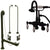 Oil Rubbed Bronze Wall Mount Clawfoot Tub Faucet w hand shower System Package CC305T5system