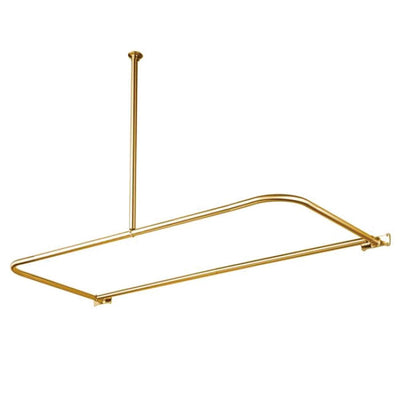 Kingston Brass Polished Brass Shower Enclosure D-Type Shower Rod CC3132