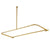 Kingston Brass Polished Brass Shower Enclosure D-Type Shower Rod CC3132