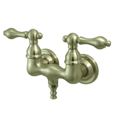 Kingston Brass Satin Nickel Wall Mount Clawfoot Tub Filler Faucet CC31T8