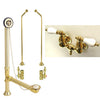 Polished Brass Wall Mount Clawfoot Tub Filler Faucet Package CC35T2system