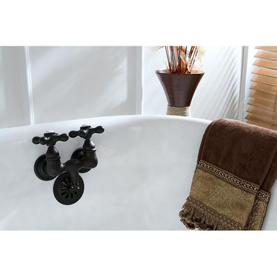 Kingston Brass Oil Rubbed Bronze Wall Mount Clawfoot Tub Filler Faucet CC37T5