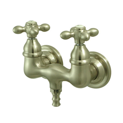 Kingston Brass Satin Nickel Wall Mount Clawfoot Tub Filler Faucet CC37T8