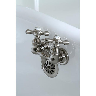 Kingston Brass Satin Nickel Wall Mount Clawfoot Tub Filler Faucet CC37T8