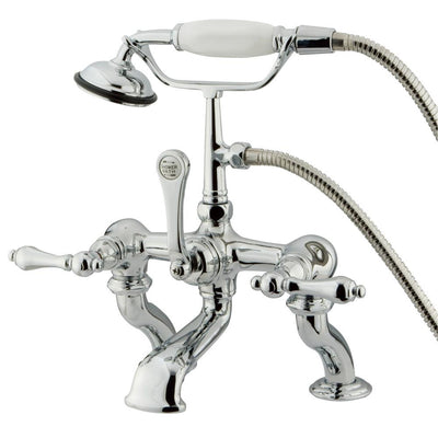 Kingston Brass Chrome Deck Mount Clawfoot Tub Faucet w hand shower CC410T1