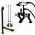 Oil Rubbed Bronze Deck Mount Clawfoot Tub Faucet Package w Drain Supplies Stops CC417T5system