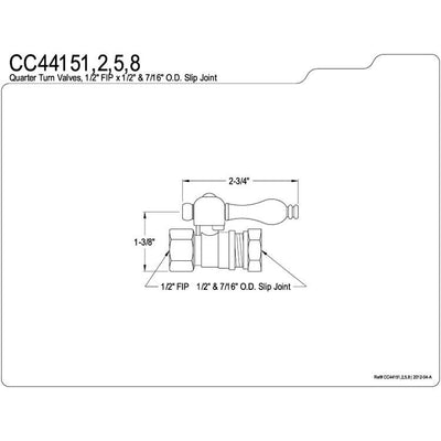 Kingston Bathroom Accessories Chrome Clawfoot Tub Straight Supply Stop CC44151