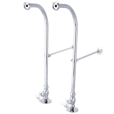 Kingston Brass Chrome Freestanding Bath tub Supply Lines with Stops CC451CX