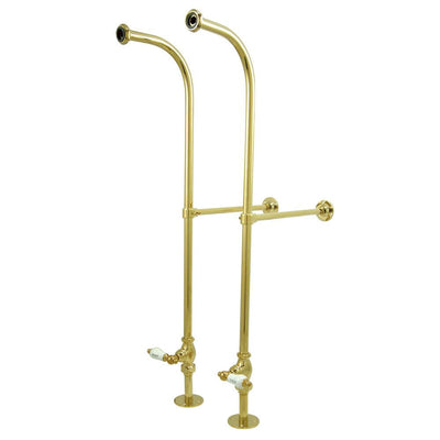 Kingston Polished Brass Freestanding Bath tub Supply Lines with Stops CC452HCL