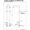 Kingston Polished Brass Freestanding Bath tub Supply Lines with Stops CC452HCL