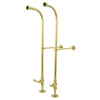 Polished Brass Freestanding Clawfoot Faucet Supply Lines w stops CC452ML