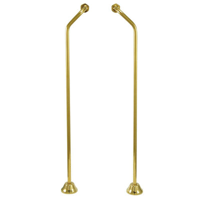 Kingston Polished Brass Double Offset Clawfoot Bath Faucet Supply Lines CC472