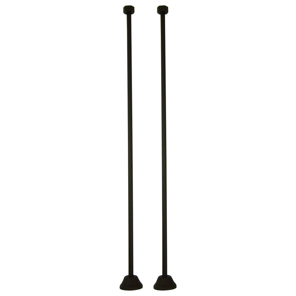 Kingston Brass Oil Rubbed Bronze Straight Clawfoot Bath Tub Supply Lines CC485