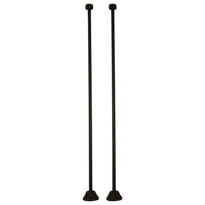 Kingston Brass Oil Rubbed Bronze Straight Clawfoot Bath Tub Supply Lines CC485