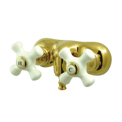 Kingston Brass Polished Brass Wall Mount Clawfoot Tub Filler Faucet CC49T2