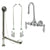 Chrome Wall Mount Clawfoot Bath Tub Filler Faucet Package Supply Lines & Drain CC4T1system