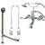 Chrome Wall Mount Clawfoot Tub Filler Faucet w Hand Shower Package CC552T1system