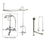 Chrome Clawfoot Tub Faucet Shower Kit with Enclosure Curtain Rod 552T1CTS