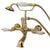 Kingston Polished Brass Wall Mount Clawfoot Tub Faucet w Hand Shower CC553T2