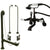 Oil Rubbed Bronze Wall Mount Clawfoot Bath Tub Faucet w Hand Shower Package CC55T5system