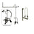 Oil Rubbed Bronze Clawfoot Tub Faucet Shower Kit with Enclosure Curtain Rod 59T5CTS