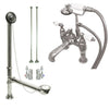 Chrome Deck Mount Clawfoot Bathtub Filler Faucet w Hand Shower Package CC606T1system