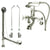 Chrome Wall Mount Clawfoot Bathtub Filler Faucet w Hand Shower Package CC60T1system