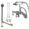 Chrome Deck Mount Clawfoot Bathtub Filler Faucet w Hand Shower Package CC620T1system