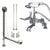 Chrome Deck Mount Clawfoot Bathtub Filler Faucet w Hand Shower Package CC652T1system