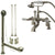 Satin Nickel Deck Mount Clawfoot Tub Filler Faucet w Hand Shower Package CC653T8system