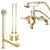 Polished Brass Deck Mount Clawfoot Tub Filler Faucet w Hand Shower Package CC655T2system