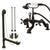 Oil Rubbed Bronze Deck Mount Clawfoot Bathtub Faucet w Hand Shower Package CC657T5system