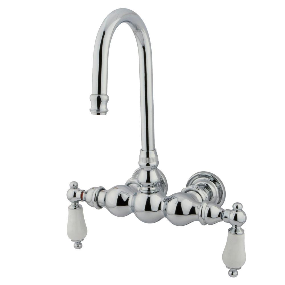 Kingston Brass Chrome Wall Mount Clawfoot Tub Filler Faucet CC6T1