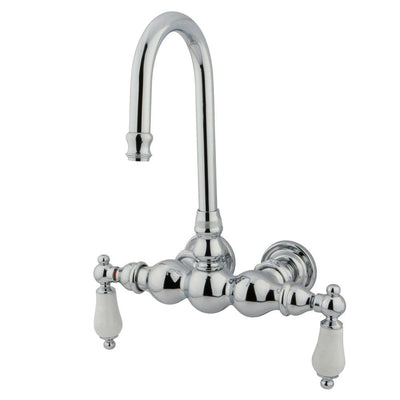 Kingston Brass Chrome Wall Mount Clawfoot Tub Filler Faucet CC6T1