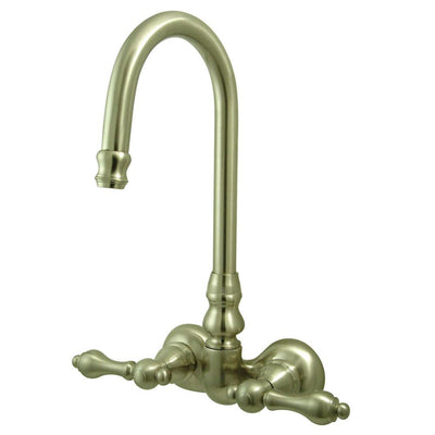 Kingston Brass Satin Nickel Wall Mount Clawfoot Tub Filler Faucet CC71T8