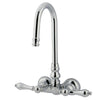 Kingston Brass Chrome Wall Mount Clawfoot Tub Filler Faucet CC72T1