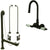 Oil Rubbed Bronze Wall Mount Clawfoot Bathtub Filler Faucet Package CC73T5system