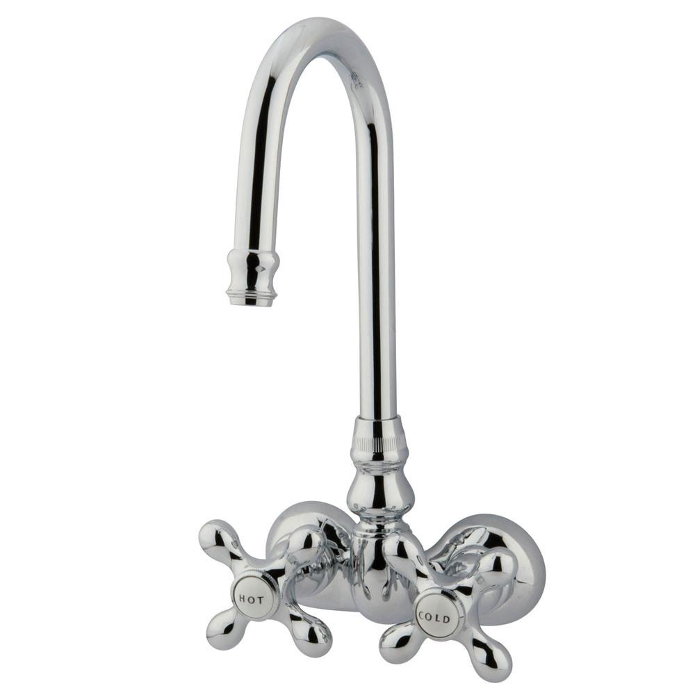 Kingston Brass Chrome Wall Mount Clawfoot Tub Filler Faucet CC78T1