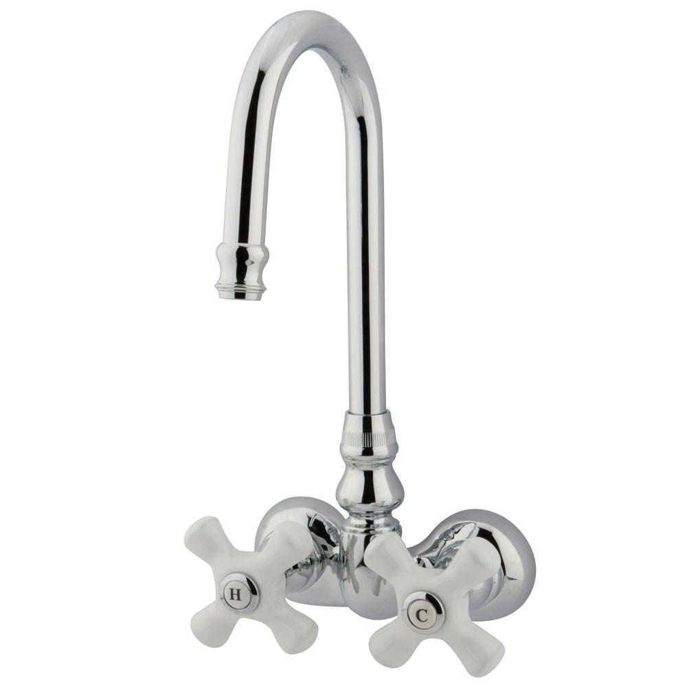 Kingston Brass Chrome Wall Mount Clawfoot Tub Filler Faucet CC80T1