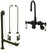 Oil Rubbed Bronze Wall Mount Clawfoot Tub Faucet Package Supply Lines & Drain CC83T5system