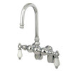 Kingston Brass Chrome Wall Mount Clawfoot Tub Filler Faucet CC84T1