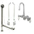 Chrome Wall Mount Clawfoot Bathtub Faucet Package Supply Lines & Drain CC84T1system